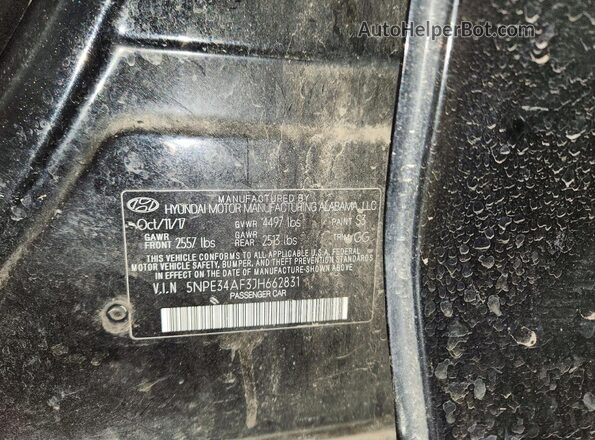 5NPE34AF3JH662831 2018 HYUNDAI SONATA Black Widok komory silnika