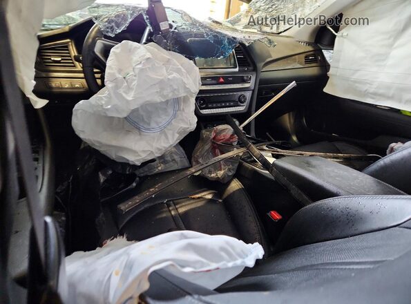 5NPE34AF3JH680696 2018 HYUNDAI SONATA Black წინა პანელის ხედი