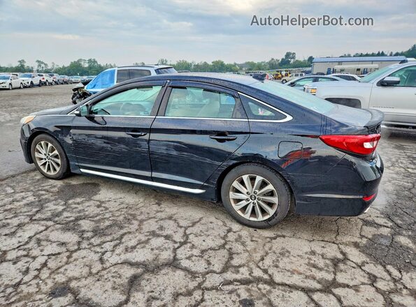 5NPE34AF4GH312634 2016 HYUNDAI SONATA Black Rear left
