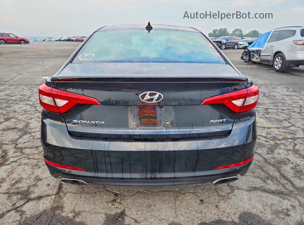 5NPE34AF4GH312634 2016 HYUNDAI SONATA Black Rear view