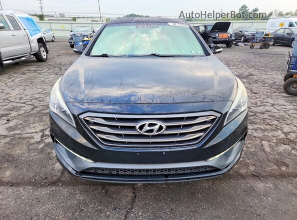 5NPE34AF4GH312634 2016 HYUNDAI SONATA Black Front view