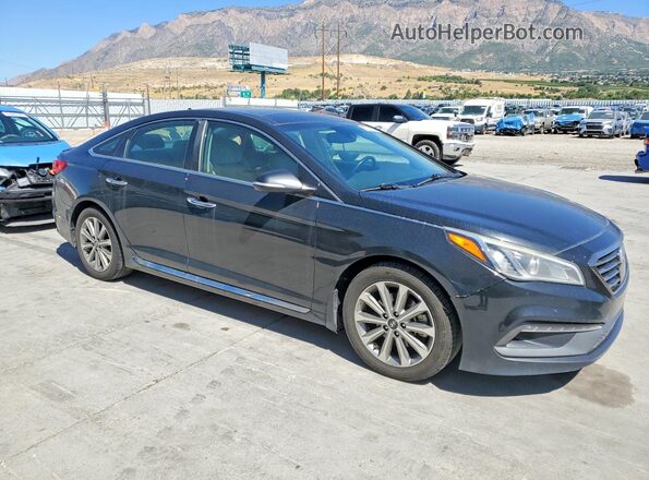 5NPE34AF4GH346119 2016 HYUNDAI SONATA Black Front right