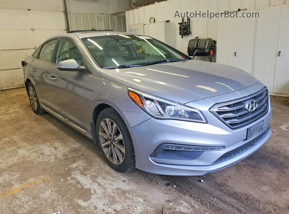 5NPE34AF4HH463328 2017 HYUNDAI SONATA Silver Front right