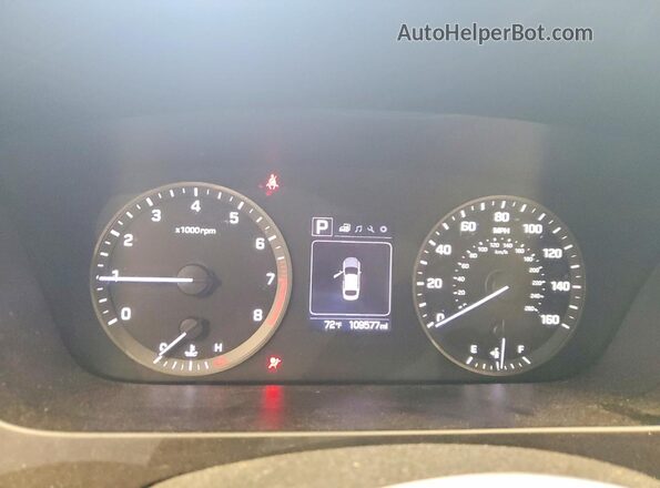 5NPE34AF4HH463328 2017 HYUNDAI SONATA Silver Instrument cluster view