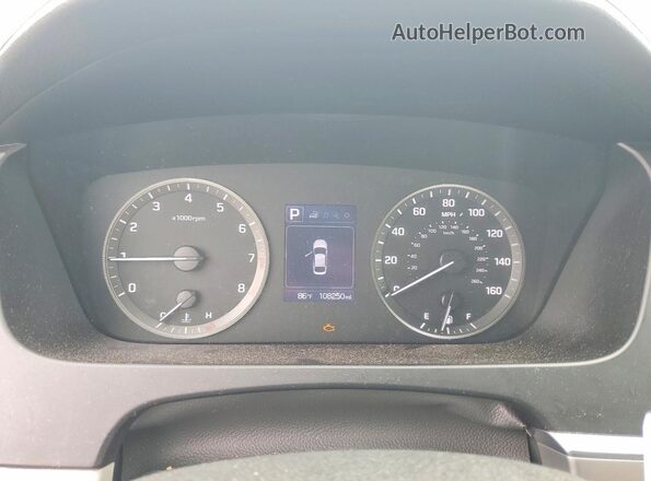 5NPE34AF4HH463751 2017 HYUNDAI SONATA Silver Вид щитка приладів