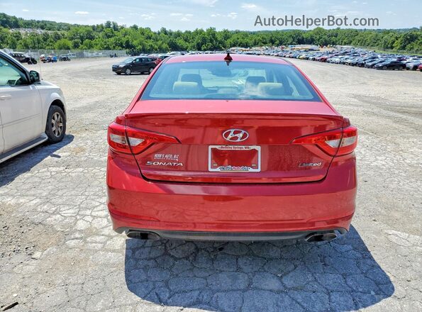 5NPE34AF4HH510065 2017 HYUNDAI SONATA Red Widok z tyłu