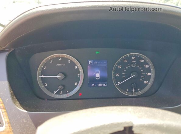 5NPE34AF4HH510065 2017 HYUNDAI SONATA Red Widok zestawu wskaźników