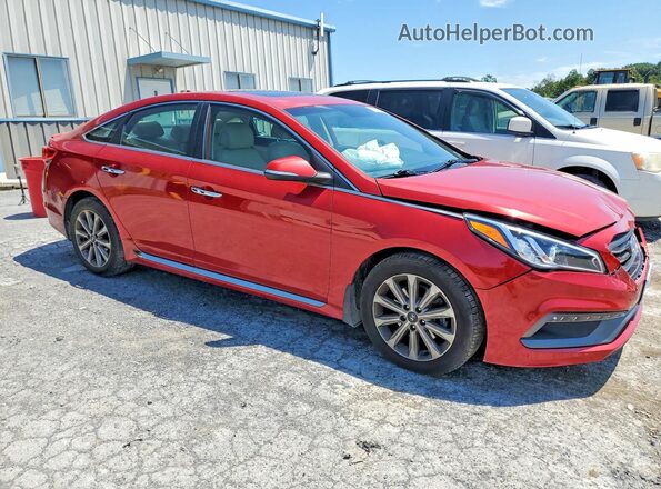 5NPE34AF4HH510065 2017 HYUNDAI SONATA Red Przód prawy