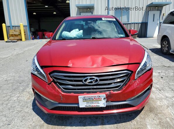 5NPE34AF4HH510065 2017 HYUNDAI SONATA Red Widok z przodu