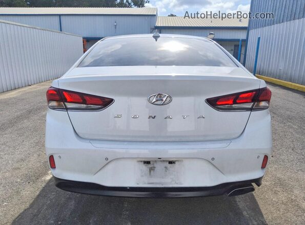 5NPE34AF4JH668198 2018 HYUNDAI SONATA Белый Вид сзади