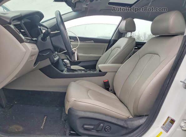 5NPE34AF4KH804038 2019 HYUNDAI SONATA White Սալոնի դիմացի տեսք