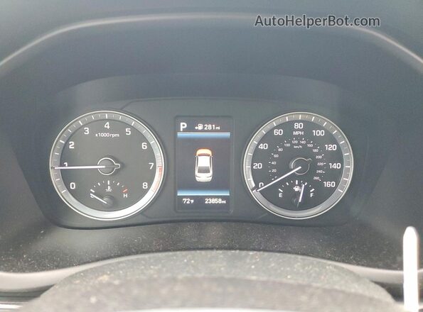 5NPE34AF4KH804038 2019 HYUNDAI SONATA White Սարքավորումների վահանակի տեսք