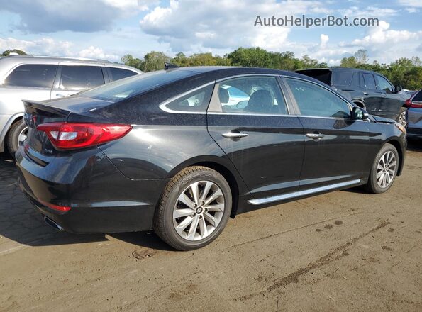 5NPE34AF5HH480266 2017 HYUNDAI SONATA Черный Задняя правая четверть