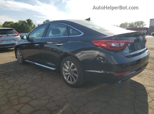 5NPE34AF5HH480266 2017 HYUNDAI SONATA Черный Задняя левая четверть