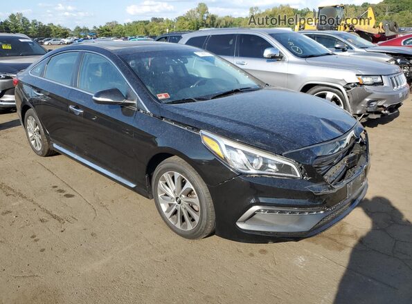 5NPE34AF5HH480266 2017 HYUNDAI SONATA Черный Передняя правая четверть