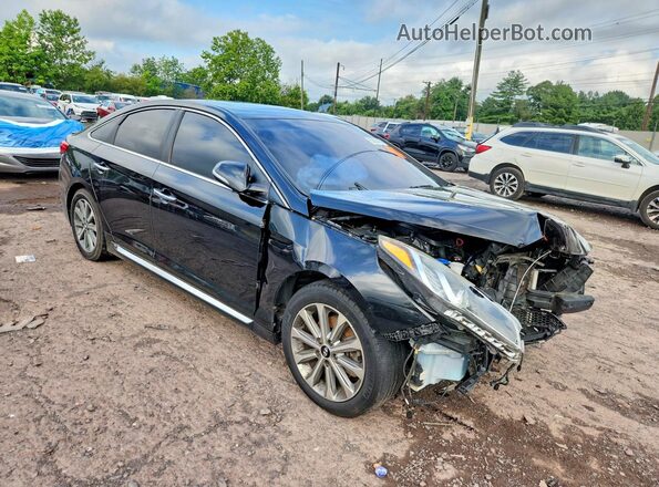 5NPE34AF6GH433407 2016 HYUNDAI SONATA Черный Передняя правая четверть