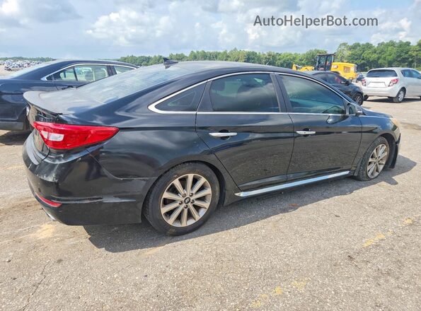 5NPE34AF6HH436955 2017 HYUNDAI SONATA Black Задня права чверть