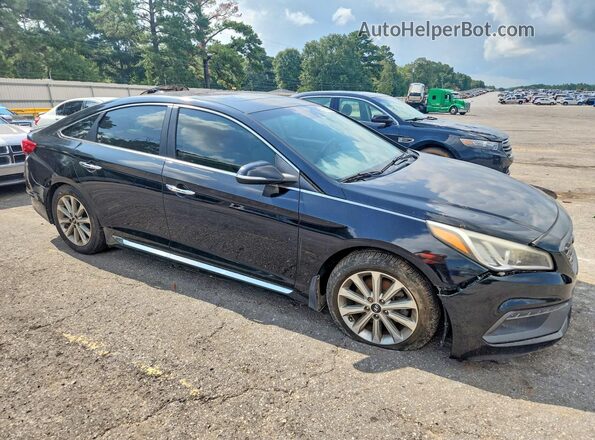 5NPE34AF6HH436955 2017 HYUNDAI SONATA Black Передня права чверть