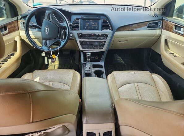 5NPE34AF6HH436955 2017 HYUNDAI SONATA Black Вид панелі приладів