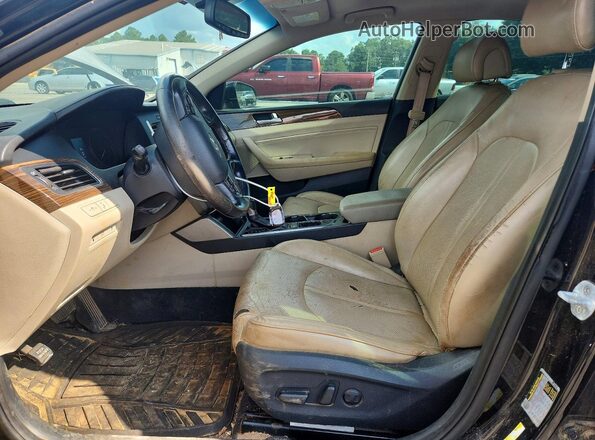 5NPE34AF6HH436955 2017 HYUNDAI SONATA Black Вид салону спереду