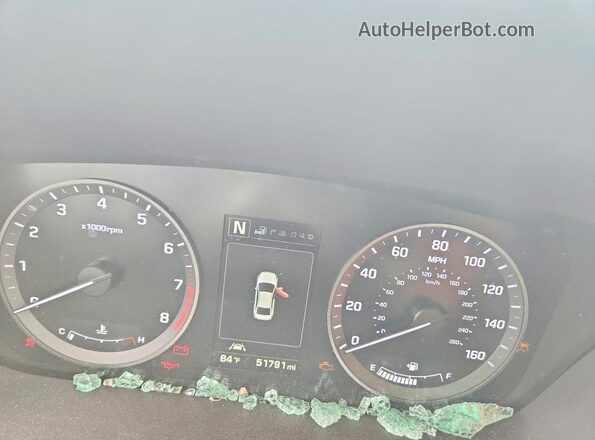 5NPE34AF6HH479577 2017 HYUNDAI SONATA Blue ხელსაწყოთა პანელის ხედი