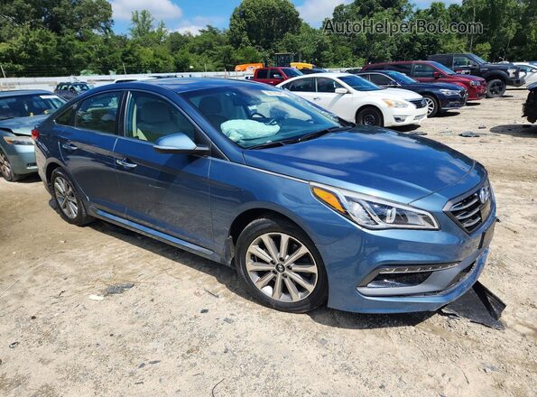 5NPE34AF6HH479577 2017 HYUNDAI SONATA Blue წინა მარჯვენა