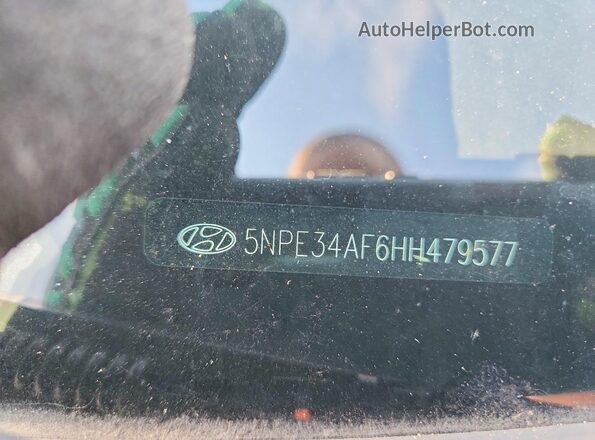 5NPE34AF6HH479577 2017 HYUNDAI SONATA Blue ძრავის განყოფილების ხედი