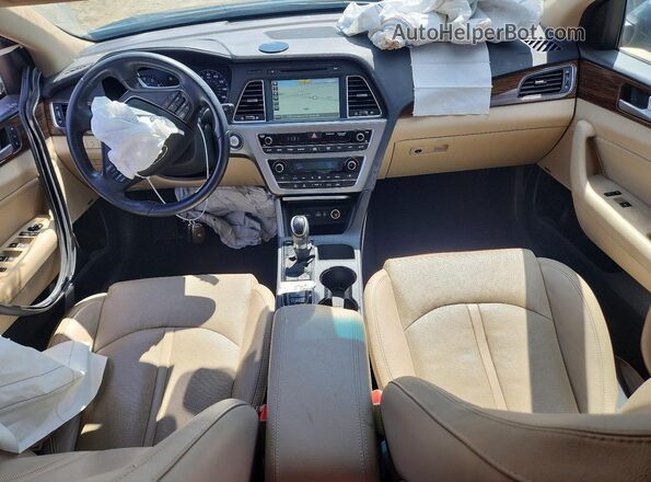 5NPE34AF6HH479577 2017 HYUNDAI SONATA Blue წინა პანელის ხედი