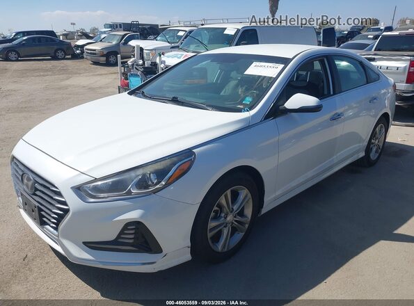 5NPE34AF6JH667764 2018 HYUNDAI SONATA White Vista tres cuartos delantera izquierda