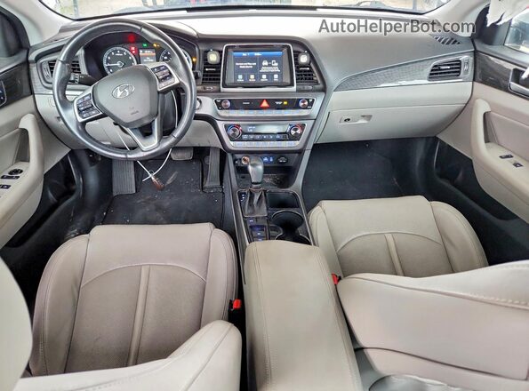 5NPE34AF7KH793018 2019 HYUNDAI SONATA White წინა პანელის ხედი