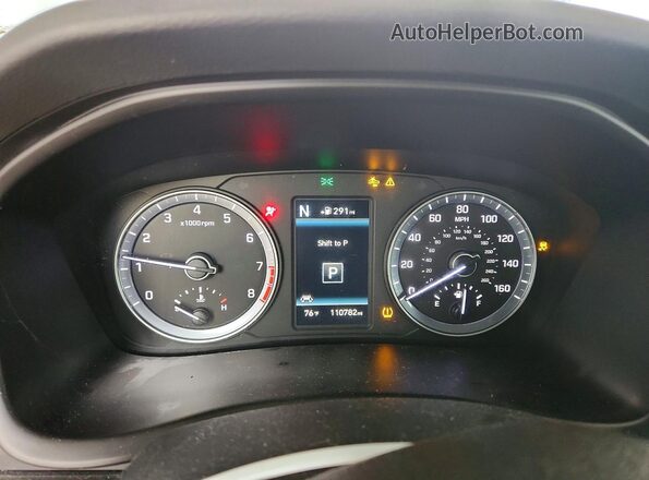 5NPE34AF7KH793018 2019 HYUNDAI SONATA White ხელსაწყოთა პანელის ხედი