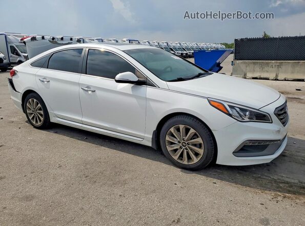 5NPE34AF8HH572312 2017 HYUNDAI SONATA Белый Передняя правая четверть