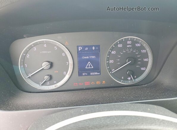 5NPE34AF8HH572312 2017 HYUNDAI SONATA Белый Вид щитка приборов