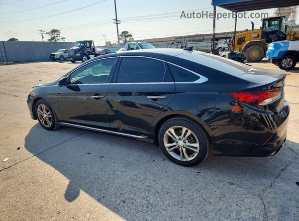 5NPE34AF8KH796820 2019 HYUNDAI SONATA Black Trasero izquierdo