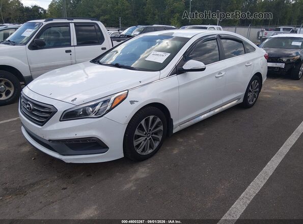 5NPE34AF9HH512913 2017 HYUNDAI SONATA White Առջևի ձախ երեք քառորդ տեսարան