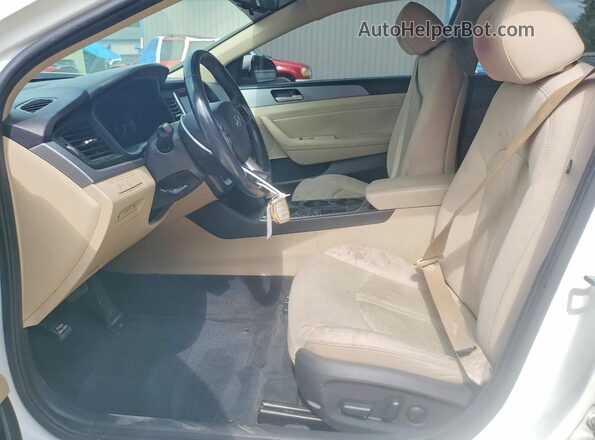 5NPE34AF9JH640462 2018 HYUNDAI SONATA Белый Вид салона спереди