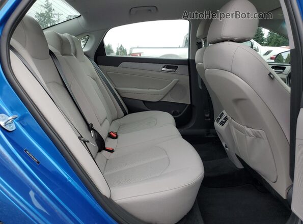 5NPE34AF9KH780187 2019 HYUNDAI SONATA Синий Вид задних сидений