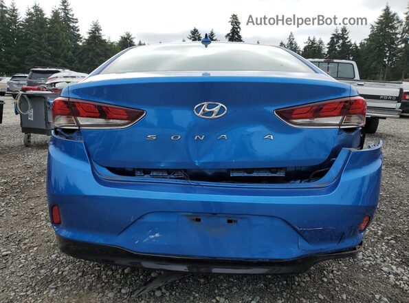 5NPE34AF9KH780187 2019 HYUNDAI SONATA Синий Вид сзади
