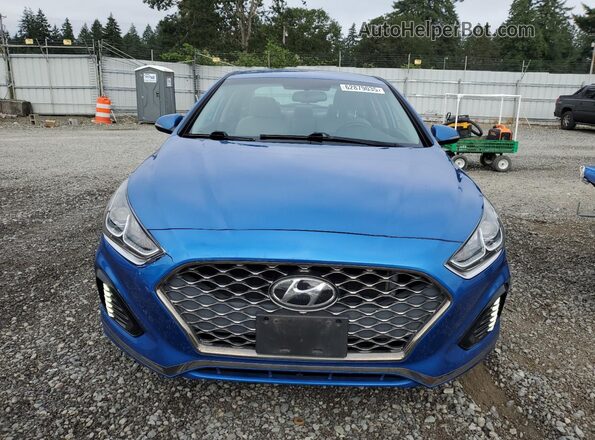 5NPE34AF9KH780187 2019 HYUNDAI SONATA Синий Вид спереди