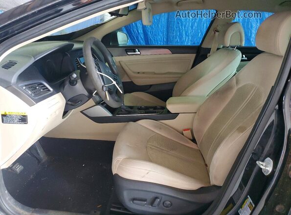 5NPE34AFXGH300729 2016 HYUNDAI SONATA Черный Вид салона спереди