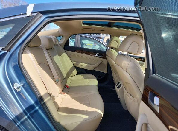5NPE34AFXGH302416 2016 HYUNDAI SONATA Blue Հետևի նստատեղերի տեսք