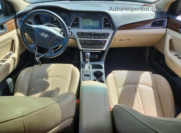 5NPE34AFXGH302416 2016 HYUNDAI SONATA Blue Առջևի վահանակի տեսք