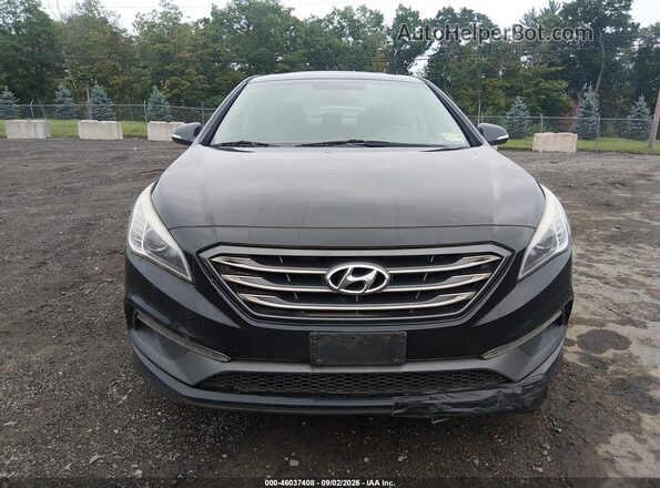 5NPE34AFXHH487990 2017 HYUNDAI SONATA Black Front view