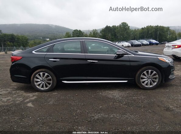 5NPE34AFXHH487990 2017 HYUNDAI SONATA Black Rear interior view