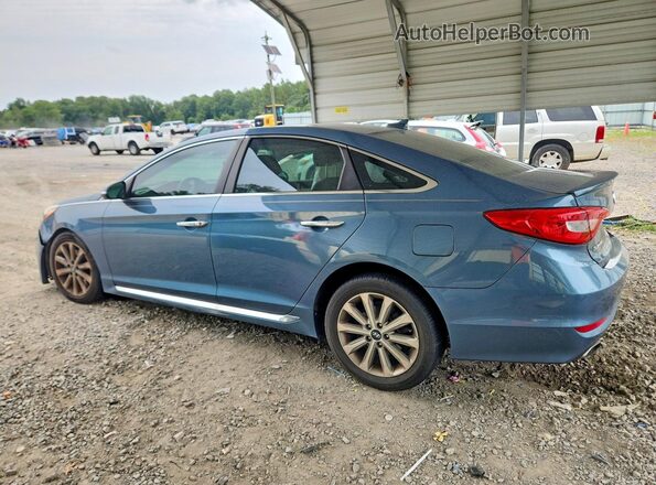 5NPE34AFXHH579665 2017 HYUNDAI SONATA Turquoise Trasero izquierdo