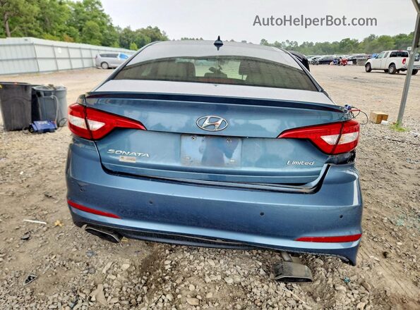 5NPE34AFXHH579665 2017 HYUNDAI SONATA Turquoise Vista trasera