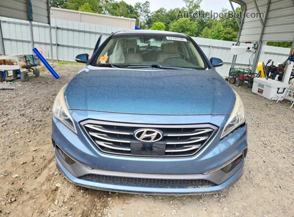 5NPE34AFXHH579665 2017 HYUNDAI SONATA Turquoise Vista frontal