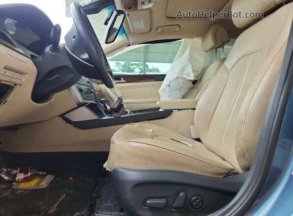 5NPE34AFXHH579665 2017 HYUNDAI SONATA Turquoise Vista interior delantera
