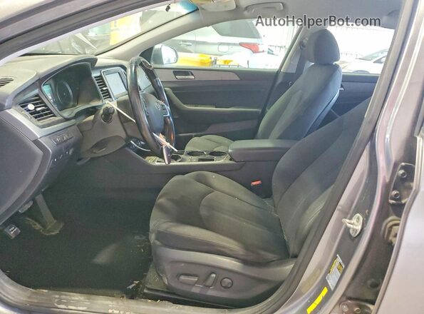5NPE34AFXKH748770 2019 HYUNDAI SONATA Gray Vista interior delantera