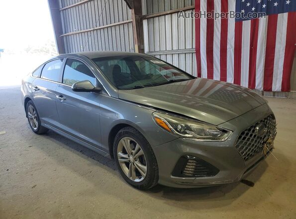 5NPE34AFXKH748770 2019 HYUNDAI SONATA Gray Delantero derecho